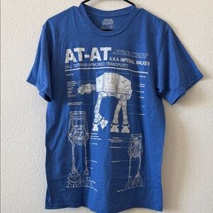 Star Wars Blue AT-AT Schematic T-Shirt